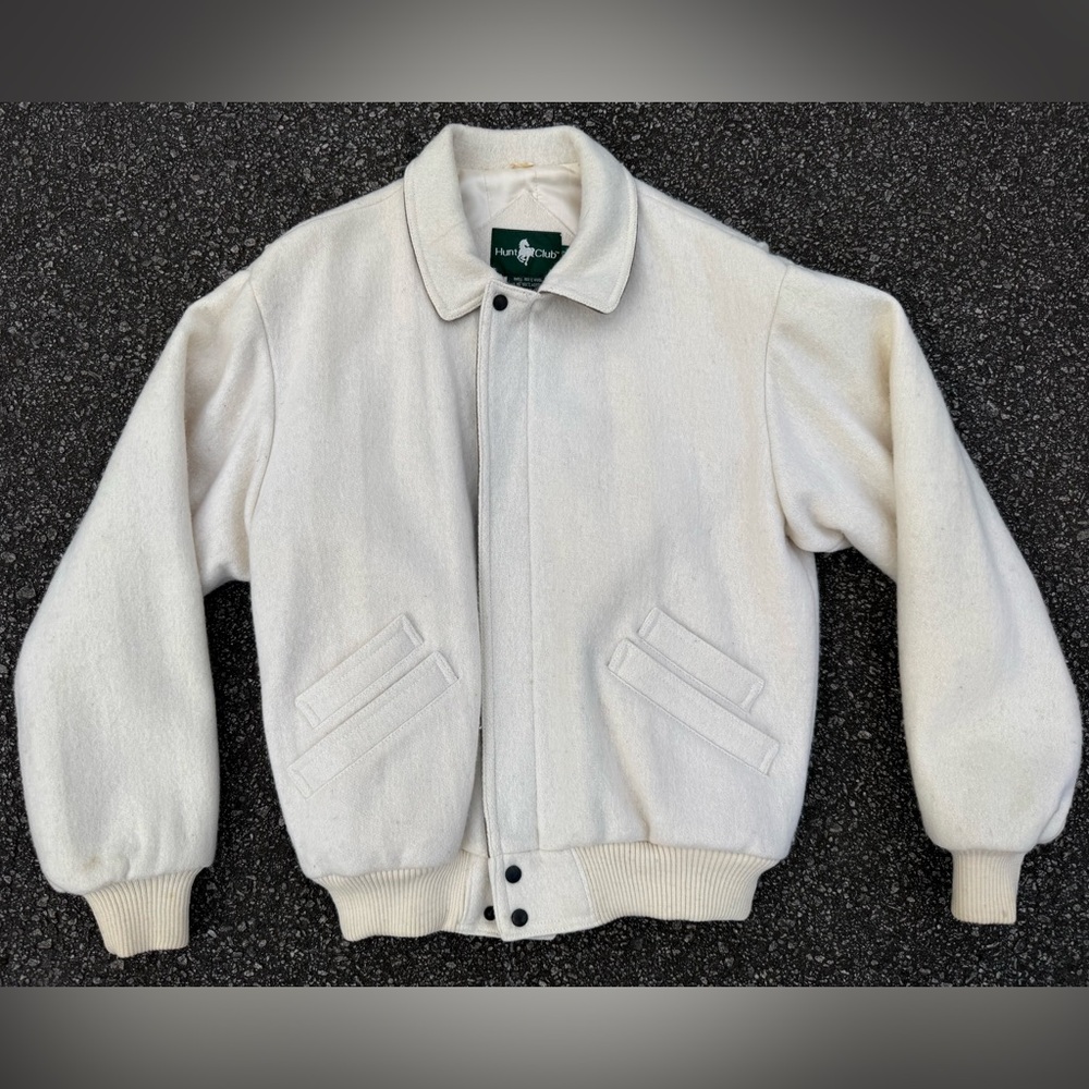 Vintage 90’s Hunting Club Wool Varsity Bomber Jacket